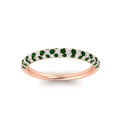 trio-diamond-wedding-band-with-emerald-in-rose-gold-FD9124BGEMGR-NL-RG
