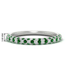 Load image into Gallery viewer, trio-diamond-wedding-band-with-emerald-in-white-gold-FD9124BGEMGR-NL-WG