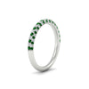 Load image into Gallery viewer, trio-diamond-wedding-band-with-emerald-in-white-gold-FD9124BGEMGR-NL-WG