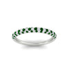 Load image into Gallery viewer, trio-diamond-wedding-band-with-emerald-in-white-gold-FD9124BGEMGR-NL-WG