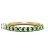 Load image into Gallery viewer, trio-diamond-wedding-band-with-emerald-in-yellow-gold-FD9124BGEMGR-NL-YG