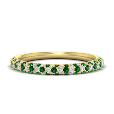 Cloud Pave Dome Wedding Band