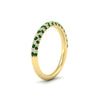 Load image into Gallery viewer, trio-diamond-wedding-band-with-emerald-in-yellow-gold-FD9124BGEMGR-NL-YG