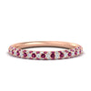 Load image into Gallery viewer, trio-diamond-wedding-band-with-pink-sapphire-in-rose-gold-FD9124BGSADRPI-NL-RG