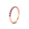 Load image into Gallery viewer, trio-diamond-wedding-band-with-pink-sapphire-in-rose-gold-FD9124BGSADRPI-NL-RG