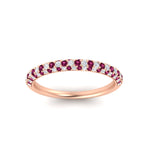 Load image into Gallery viewer, trio-diamond-wedding-band-with-pink-sapphire-in-rose-gold-FD9124BGSADRPI-NL-RG
