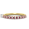 Load image into Gallery viewer, trio-diamond-wedding-band-with-pink-sapphire-in-yellow-gold-FD9124BGSADRPI-NL-YG