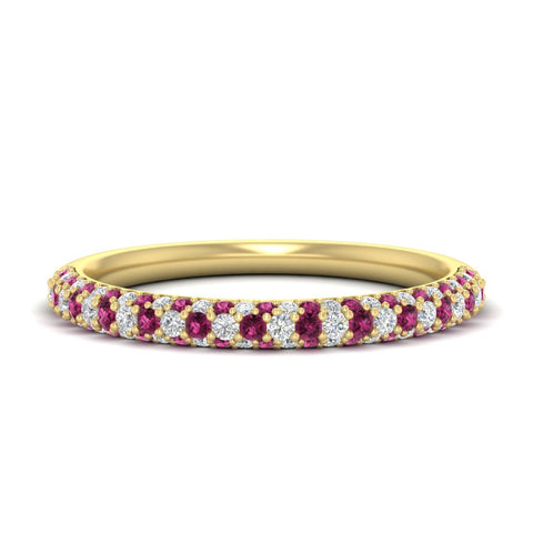 trio-diamond-wedding-band-with-pink-sapphire-in-yellow-gold-FD9124BGSADRPI-NL-YG