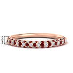 Load image into Gallery viewer, trio-diamond-wedding-band-with-ruby-in-rose-gold-FD9124BGRUDR-NL-RG
