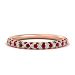 Load image into Gallery viewer, trio-diamond-wedding-band-with-ruby-in-rose-gold-FD9124BGRUDR-NL-RG

