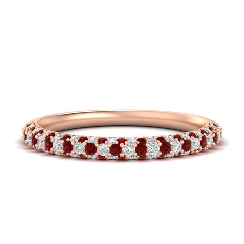 trio-diamond-wedding-band-with-ruby-in-rose-gold-FD9124BGRUDR-NL-RG