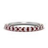 Load image into Gallery viewer, trio-diamond-wedding-band-with-ruby-in-white-gold-FD9124BGRUDR-NL-WG