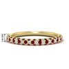 Load image into Gallery viewer, trio-diamond-wedding-band-with-ruby-in-yellow-gold-FD9124BGRUDR-NL-YG