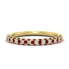 Load image into Gallery viewer, trio-diamond-wedding-band-with-ruby-in-yellow-gold-FD9124BGRUDR-NL-YG
