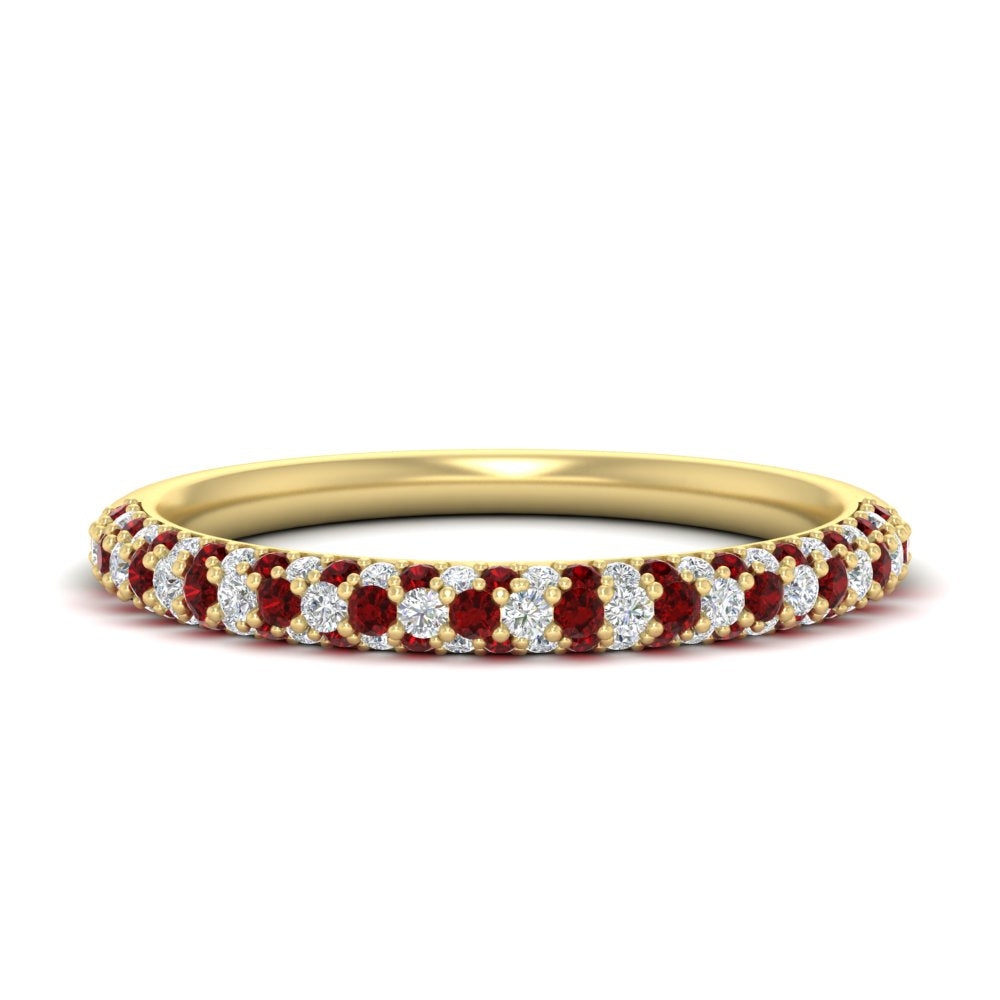 trio-diamond-wedding-band-with-ruby-in-yellow-gold-FD9124BGRUDR-NL-YG