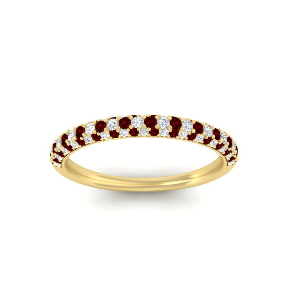 trio-diamond-wedding-band-with-ruby-in-yellow-gold-FD9124BGRUDR-NL-YG