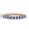 Load image into Gallery viewer, trio-diamond-wedding-band-with-sapphire-in-rose-gold-FD9124BGSABL-NL-RG