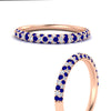 Load image into Gallery viewer, trio-diamond-wedding-band-with-sapphire-in-rose-gold-FD9124BGSABL-NL-RG