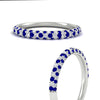 Load image into Gallery viewer, trio-diamond-wedding-band-with-sapphire-in-white-gold-FD9124BGSABL-NL-WG