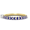 Load image into Gallery viewer, trio-diamond-wedding-band-with-sapphire-in-yellow-gold-FD9124BGSABL-NL-YG
