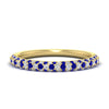 Load image into Gallery viewer, trio-diamond-wedding-band-with-sapphire-in-yellow-gold-FD9124BGSABL-NL-YG