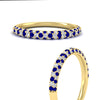Load image into Gallery viewer, trio-diamond-wedding-band-with-sapphire-in-yellow-gold-FD9124BGSABL-NL-YG