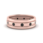 Load image into Gallery viewer, trio-stack-station-black-diamond-band-in-rose-gold-FDM9236BGBLACK-NL-RG.jpg
