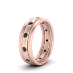Load image into Gallery viewer, trio-stack-station-black-diamond-band-in-rose-gold-FDM9236BGBLACK-NL-RG.jpg
