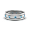 Load image into Gallery viewer, trio-stack-station-blue-topaz-band-in-white-gold-FDM9236BGICBLTO-NL-WG.jpg