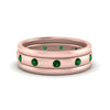 Load image into Gallery viewer, trio-stack-station-emerald-band-in-rose-gold-FDM9236BGEMGR-NL-RG.jpg