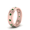 Load image into Gallery viewer, trio-stack-station-emerald-band-in-rose-gold-FDM9236BGEMGR-NL-RG.jpg