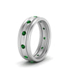 Load image into Gallery viewer, trio-stack-station-emerald-band-in-white-gold-FDM9236BGEMGR-NL-WG.jpg