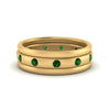 Load image into Gallery viewer, trio-stack-station-emerald-band-in-yellow-gold-FDM9236BGEMGR-NL-YG.jpg