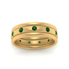 Load image into Gallery viewer, trio-stack-station-emerald-band-in-yellow-gold-FDM9236BGEMGR-NL-YG.jpg