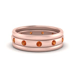 Load image into Gallery viewer, trio-stack-station-orange-sapphire-band-in-rose-gold-FDM9236BGSAOR-NL-RG.jpg
