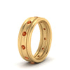 Load image into Gallery viewer, trio-stack-station-orange-sapphire-band-in-yellow-gold-FDM9236BGSAOR-NL-YG.jpg