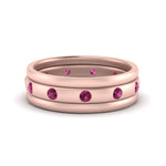 Load image into Gallery viewer, trio-stack-station-pink-sapphire-band-in-rose-gold-FDM9236BGSADRPI-NL-RG.jpg
