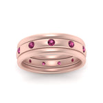 Load image into Gallery viewer, trio-stack-station-pink-sapphire-band-in-rose-gold-FDM9236BGSADRPI-NL-RG.jpg
