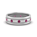Load image into Gallery viewer, trio-stack-station-pink-sapphire-band-in-white-gold-FDM9236BGSADRPI-NL-WG.jpg
