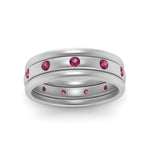 Load image into Gallery viewer, trio-stack-station-pink-sapphire-band-in-white-gold-FDM9236BGSADRPI-NL-WG.jpg
