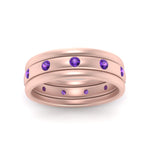 Load image into Gallery viewer, trio-stack-station-purple-topaz-band-in-rose-gold-FDM9236BGVITO-NL-RG.jpg
