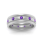 Load image into Gallery viewer, trio-stack-station-purple-topaz-band-in-white-gold-FDM9236BGVITO-NL-WG.jpg
