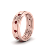 Load image into Gallery viewer, trio-stack-station-ruby-band-in-rose-gold-FDM9236BGRUDR-NL-RG.jpg
