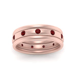 Load image into Gallery viewer, trio-stack-station-ruby-band-in-rose-gold-FDM9236BGRUDR-NL-RG.jpg
