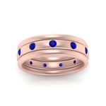 Load image into Gallery viewer, trio-stack-station-sapphire-band-in-rose-gold-FDM9236BGSABL-NL-RG.jpg
