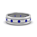 Load image into Gallery viewer, trio-stack-station-sapphire-band-in-white-gold-FDM9236BGSABL-NL-WG.jpg
