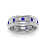 Load image into Gallery viewer, trio-stack-station-sapphire-band-in-white-gold-FDM9236BGSABL-NL-WG.jpg
