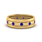 Load image into Gallery viewer, trio-stack-station-sapphire-band-in-yellow-gold-FDM9236BGSABL-NL-YG.jpg
