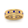 Load image into Gallery viewer, trio-stack-station-sapphire-band-in-yellow-gold-FDM9236BGSABL-NL-YG.jpg
