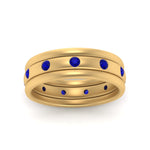 Load image into Gallery viewer, trio-stack-station-sapphire-band-in-yellow-gold-FDM9236BGSABL-NL-YG.jpg
